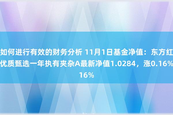 如何进行有效的财务分析 11月1日基金净值：东方红优质甄选一年执有夹杂A最新净值1.0284，涨0.16%