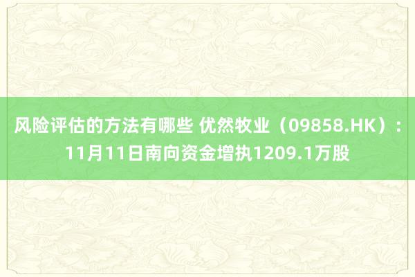 风险评估的方法有哪些 优然牧业（09858.HK）：11月11日南向资金增执1209.1万股