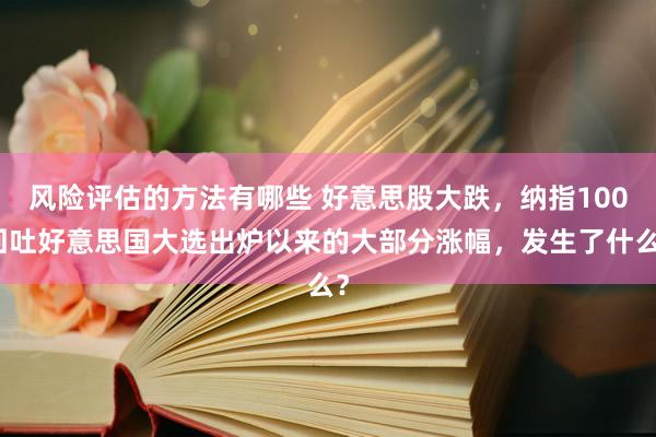 风险评估的方法有哪些 好意思股大跌，纳指100回吐好意思国大选出炉以来的大部分涨幅，发生了什么？