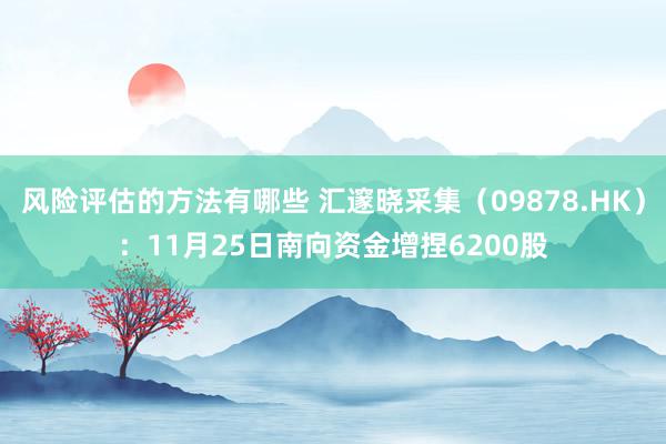 风险评估的方法有哪些 汇邃晓采集（09878.HK）：11月25日南向资金增捏6200股