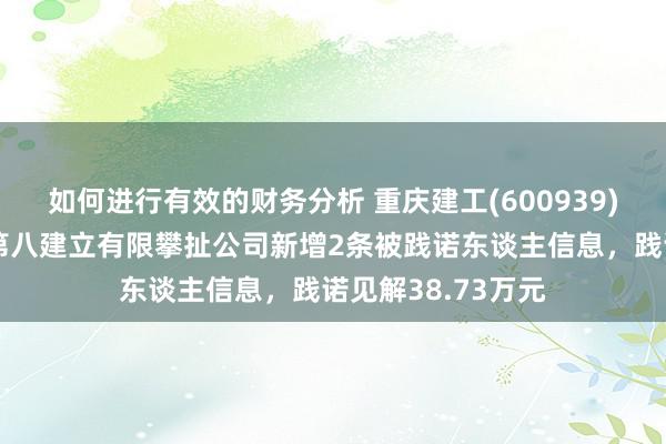 如何进行有效的财务分析 重庆建工(600939)控股的重庆建工第八建立有限攀扯公司新增2条被践诺东谈主信息，践诺见解38.73万元