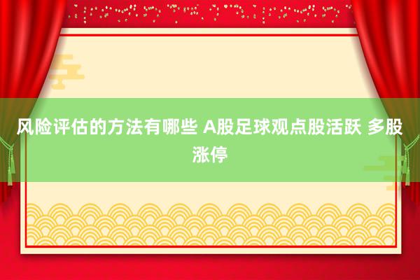 风险评估的方法有哪些 A股足球观点股活跃 多股涨停