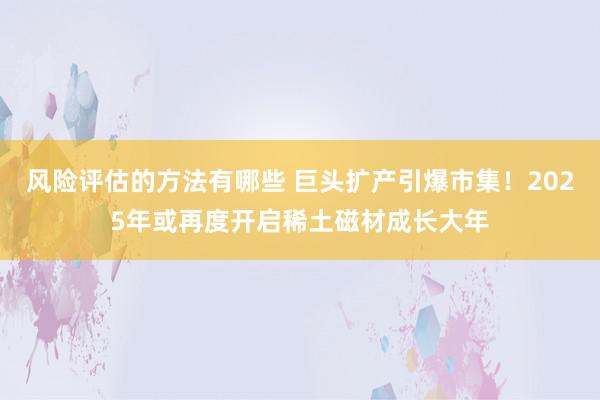 风险评估的方法有哪些 巨头扩产引爆市集！2025年或再度开启稀土磁材成长大年