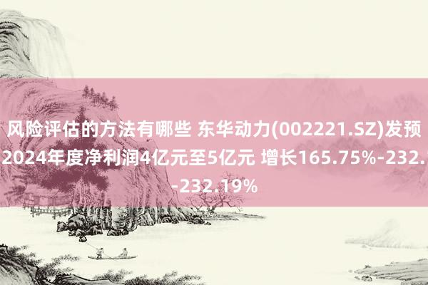 风险评估的方法有哪些 东华动力(002221.SZ)发预增，2024年度净利润4亿元至5亿元 增长165.75%-232.19%