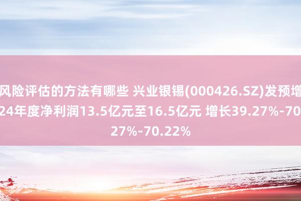 风险评估的方法有哪些 兴业银锡(000426.SZ)发预增，2024年度净利润13.5亿元至16.5亿元 增长39.27%-70.22%