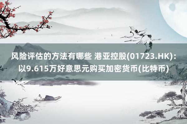 风险评估的方法有哪些 港亚控股(01723.HK)：以9.615万好意思元购买加密货币(比特币)