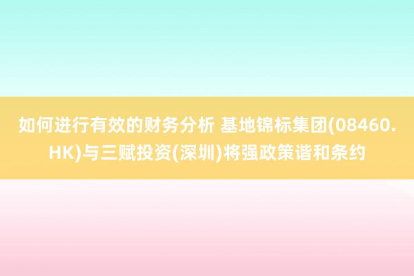 如何进行有效的财务分析 基地锦标集团(08460.HK)与三赋投资(深圳)将强政策谐和条约