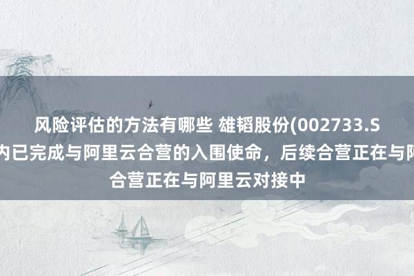 风险评估的方法有哪些 雄韬股份(002733.SZ)：公司国内已完成与阿里云合营的入围使命，后续合营正在与阿里云对接中