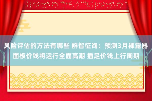 风险评估的方法有哪些 群智征询：预测3月裸露器面板价钱将运行全面高潮 插足价钱上行周期