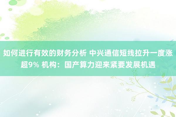 如何进行有效的财务分析 中兴通信短线拉升一度涨超9% 机构：国产算力迎来紧要发展机遇