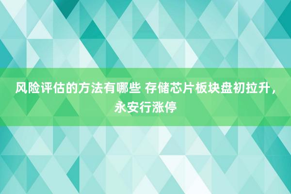 风险评估的方法有哪些 存储芯片板块盘初拉升，永安行涨停