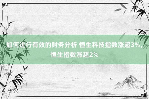 如何进行有效的财务分析 恒生科技指数涨超3%，恒生指数涨超2%