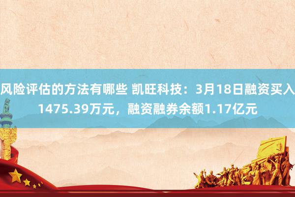 风险评估的方法有哪些 凯旺科技：3月18日融资买入1475.39万元，融资融券余额1.17亿元